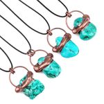 Fashion, accesorii si bijuterii - Femei - Bijuterii femei - Pandantive femei - 2026 | Pandantiv UNICAT din cristal natural de Turcoaz, piatra anului 2026 + metal antichizat cu cupru electrolitic, 99,99% pur - Infinity.ro