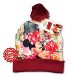 Fashion, accesorii si bijuterii - Copii - Accesorii copii - Caciuli si palarii copii - Căciulă de iarnă pentru fete, tricotată, manșetă roșie, Minnie Mouse, 52-54 cm, licență oficială Disney® - Infinity.ro