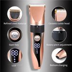 Petshop - Ingrijire si Igiena - Aparate de ingrijire - Aparate tuns animale - Masina de tuns animale Brivoo®, fara fir, lama titan si ceramica, afisaj LCD, autonomie 2.5 ore, 5 trepte, aurie - Infinity.ro