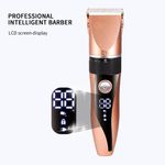 Petshop - Ingrijire si Igiena - Aparate de ingrijire - Aparate tuns animale - Masina de tuns animale Brivoo®, fara fir, lama titan si ceramica, afisaj LCD, autonomie 2.5 ore, 5 trepte, aurie - Infinity.ro