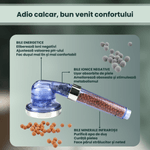 Casa si Gradina - Sanitare - Cazi si cabine de dus - Coloane si seturi de dus - Cap de dus cu filtru, 3 functii spray, Brivoo®, suport reglabil, fara gauri, montaj usor, culoare albastru-transparent - Infinity.ro