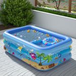 Casa si Gradina - Gradina si terasa - Piscine si accesorii - Piscine copii - Piscina Gonflabila pentru Familie, Copii, 210cm, Rectangulara, Brivoo®, Usor de umflat si dezasamblat - Infinity.ro