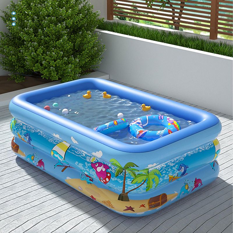 Casa si Gradina - Gradina si terasa - Piscine si accesorii - Piscine copii - Piscina Gonflabila pentru Familie, Copii, 210cm, Rectangulara, Brivoo®, Usor de umflat si dezasamblat - Infinity.ro