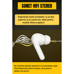 TV, Audio-Video si Foto - Portabile audio - Casti audio - Casti Bluetooth in-ear, Brivoo®, model HiFi stereosound, autonomie 36h, 4 microfoane, IP7 waterproof, albe - Infinity.ro