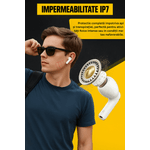 TV, Audio-Video si Foto - Portabile audio - Casti audio - Casti Bluetooth in-ear, Brivoo®, model HiFi stereosound, autonomie 36h, 4 microfoane, IP7 waterproof, albe - Infinity.ro