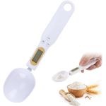 Electronice si Electrocasnice - Electrocasnice bucatarie - Mixere, tocatoare & roboti de bucatarie - Cantare de bucatarie - Cantar Digital de Bucatarie Tip Lingura Brivoo®, Precizie 0.1g, Capacitate 500g, LCD, Plastic Alb Premium - Infinity.ro