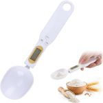 Electronice si Electrocasnice - Electrocasnice bucatarie - Mixere, tocatoare & roboti de bucatarie - Cantare de bucatarie - Cantar Digital de Bucatarie Tip Lingura Brivoo®, Precizie 0.1g, Capacitate 500g, LCD, Plastic Alb Premium - Infinity.ro