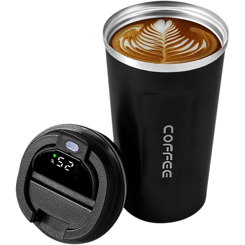 Casa si Gradina - Bucatarie si vesela - Accesorii bar - Termosuri si Cani termos - Termos Brivoo cu Afisaj Digital Inteligent, Etans, Design Modern, Portabil, 500ml - Infinity.ro
