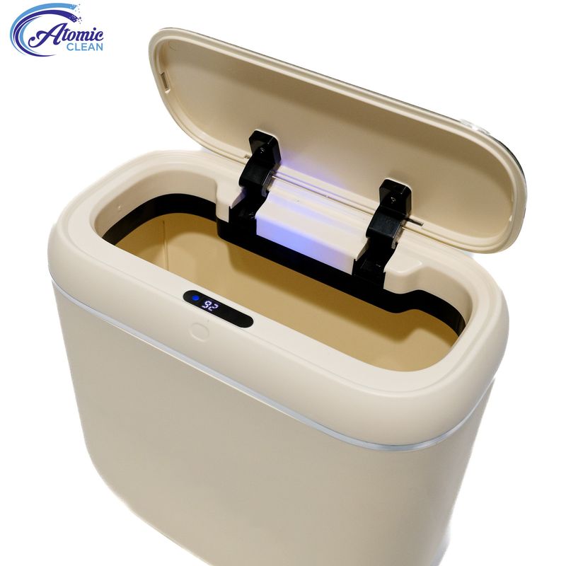 Casa si Gradina - Mobilier - Organizare si depozitare - Cosuri de gunoi - Cos de gunoi cu senzor SH-8661, Crem, 14 L - Infinity.ro