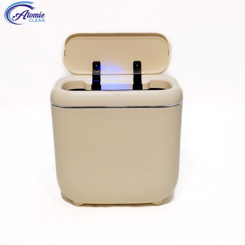 Casa si Gradina - Mobilier - Organizare si depozitare - Cosuri de gunoi - Cos de gunoi cu senzor SH-8661, Crem, 14 L - Infinity.ro