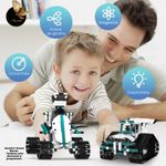 Jucarii, Copii si Bebe - Jucarii si jocuri - Vehicule si jucarii cu telecomanda - Roboti de jucarie - Robot Auraliv® 6+ cu 612 piese Set constructie inteligenta STEM control prin aplicatie si telecomanda mod vocal traseu - Infinity.ro
