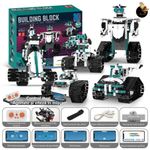 Jucarii, Copii si Bebe - Jucarii si jocuri - Vehicule si jucarii cu telecomanda - Roboti de jucarie - Robot Auraliv® 6+ cu 612 piese Set constructie inteligenta STEM control prin aplicatie si telecomanda mod vocal traseu - Infinity.ro