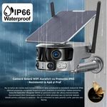 Casa si Gradina - Electrice - Smart Home - Camere de supraveghere - Camera de supraveghere solara WiFi 4K AURALIV Dual Lens impermeabila cu viziune nocturna color, audio bidirectional - Infinity.ro