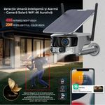 Casa si Gradina - Electrice - Smart Home - Camere de supraveghere - Camera de supraveghere solara WiFi 4K AURALIV Dual Lens impermeabila cu viziune nocturna color, audio bidirectional - Infinity.ro