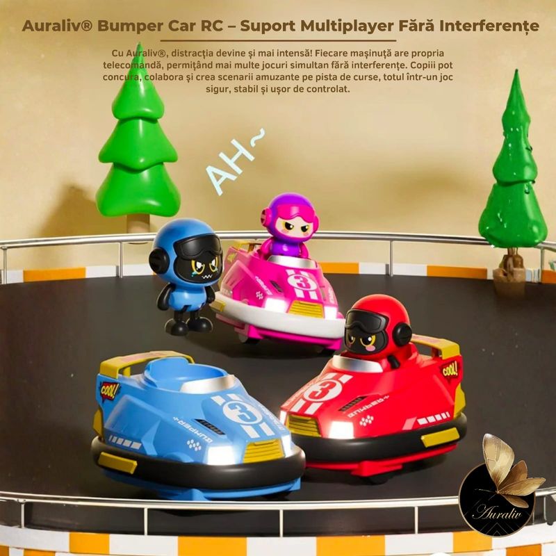 Jucarii, Copii si Bebe - Jucarii si jocuri - Vehicule si jucarii cu telecomanda - Masinute - Set 2 Masinute  Auraliv® cu Telecomanda Drift 360°Lumini LED Sunete Mod Viteza Joasa Rezistente la Impact Multiplayer - Infinity.ro