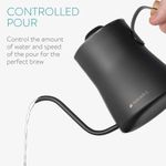 Electronice si Electrocasnice - Electrocasnice bucatarie - Preparare bauturi - Fierbatoare de apa - Fierbator cafea Navaris pour-over, 1000 ml, termometru integrat, argintiu, lemn/otel inoxidabil - Infinity.ro