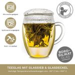 Casa si Gradina - Bucatarie si vesela - Vase pentru gatit - Ceainice si infuzoare - Pahar pentru ceai Creano All-In-One, 400 ml, filtru si capac din sticla, borosilicat - Infinity.ro