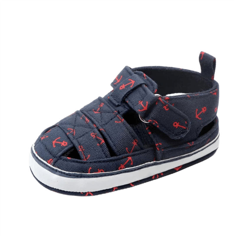 Fashion, accesorii si bijuterii - Copii - Incaltaminte copii - Pantofi copii - Pantofi Decupati SuperBaby Pentru Baietei, Ancore, Velcro, Bleumarin, 18 - Infinity.ro