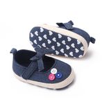Fashion, accesorii si bijuterii - Copii - Incaltaminte copii - Pantofi copii - Pantofi SuperBaby, Model AL 13691 cu bulinute albe, Textil, Fete, 9-12 luni, Bleumarin, 20 - Infinity.ro