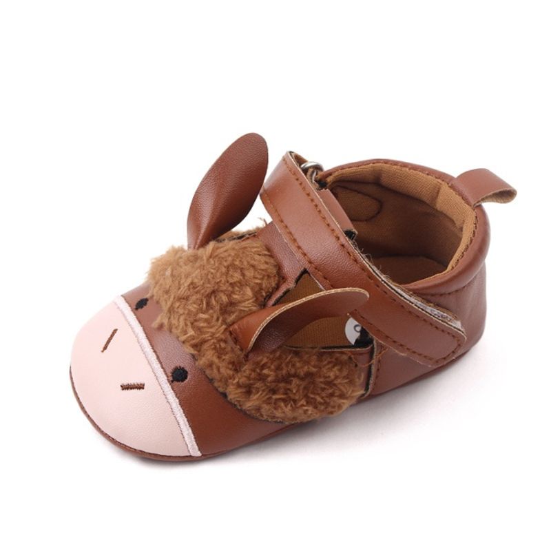 Fashion, accesorii si bijuterii - Copii - Incaltaminte copii - Pantofi copii - Pantofi SuperBaby, Model AL 14285 Animalut, Piele ecologica, 9-12 luni, Fete, Maro, 20 - Infinity.ro