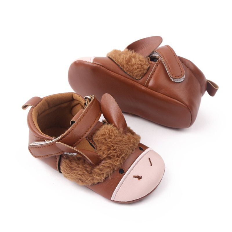 Fashion, accesorii si bijuterii - Copii - Incaltaminte copii - Pantofi copii - Pantofi SuperBaby, Model AL 14285 Animalut, Piele ecologica, 9-12 luni, Fete, Maro, 20 - Infinity.ro
