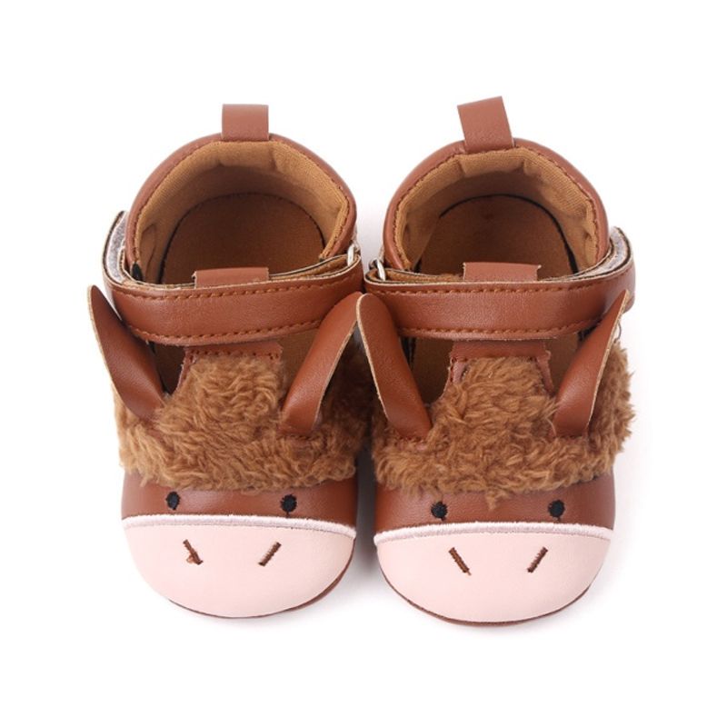 Fashion, accesorii si bijuterii - Copii - Incaltaminte copii - Pantofi copii - Pantofi SuperBaby, Model AL 14285 Animalut, Piele ecologica, 9-12 luni, Fete, Maro, 20 - Infinity.ro