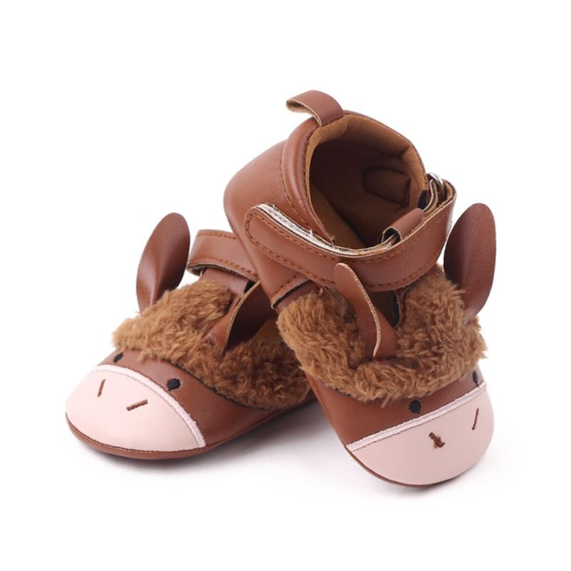 Fashion, accesorii si bijuterii - Copii - Incaltaminte copii - Pantofi copii - Pantofi SuperBaby, Model AL 14285 Animalut, Piele ecologica, 9-12 luni, Fete, Maro, 20 - Infinity.ro