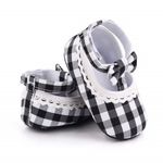 Fashion, accesorii si bijuterii - Copii - Incaltaminte copii - Pantofi copii - Pantofi SuperBaby, Model AL 15220 in carouri, Textil, 9-12 luni, Alb cu negru, 20 - Infinity.ro