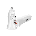 Auto si Moto - Electronice auto - Accesorii electronice auto - Incarcator Auto, HUOVA®, Quick Charge PD 20W QC3.0, dual-port 1 USB/1 TYPE C, Alb - Infinity.ro