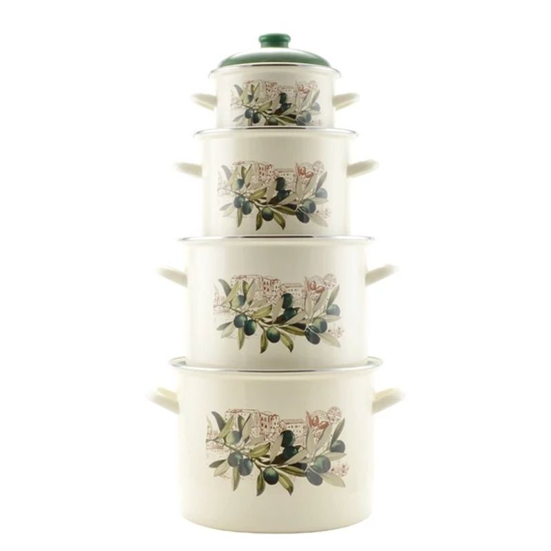 Casa si Gradina - Bucatarie si vesela - Vase pentru gatit - Oale si cratite - Oala emailata Oliva 5,2 L, 20 cm, cu capac - Infinity.ro