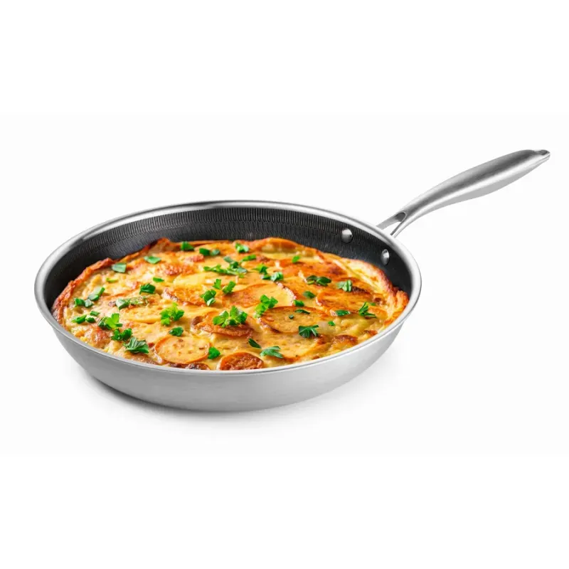 Casa si Gradina - Bucatarie si vesela - Vase pentru gatit - Tigai si seturi - Tigaie din inox cu strat antiaderent – 20 cm, model fagure - Infinity.ro