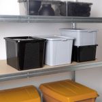 Casa si Gradina - Mobilier - Organizare si depozitare - Cutii depozitare - Containerul de depozitare cu capac 30 l, gri deschis - Infinity.ro