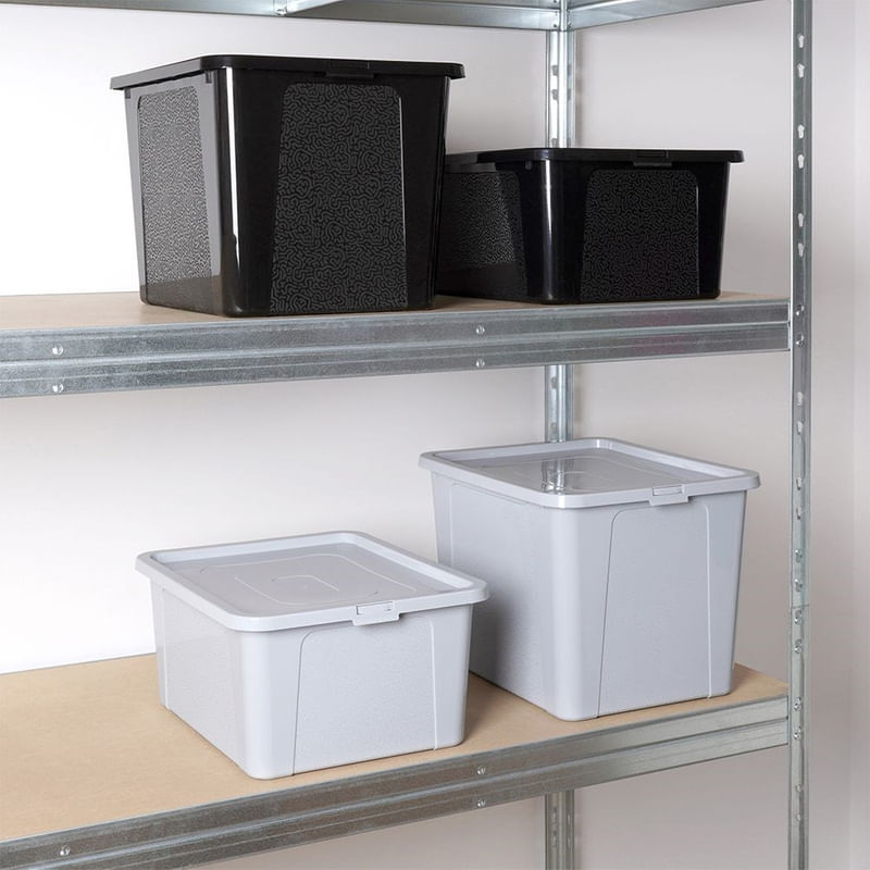 Casa si Gradina - Mobilier - Organizare si depozitare - Cutii depozitare - Containerul de depozitare cu capac 30 l, gri deschis - Infinity.ro