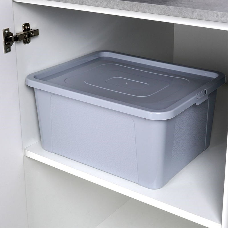 Casa si Gradina - Mobilier - Organizare si depozitare - Cutii depozitare - Containerul de depozitare cu capac 20 l, gri deschis - Infinity.ro
