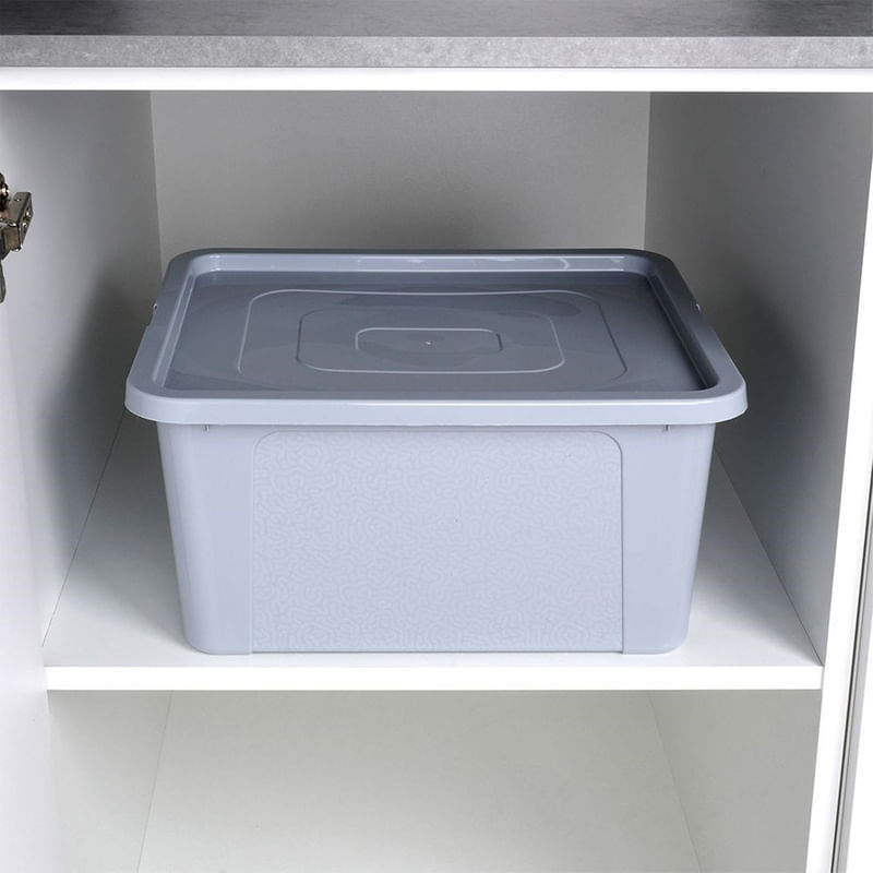 Casa si Gradina - Mobilier - Organizare si depozitare - Cutii depozitare - Containerul de depozitare cu capac 20 l, gri deschis - Infinity.ro