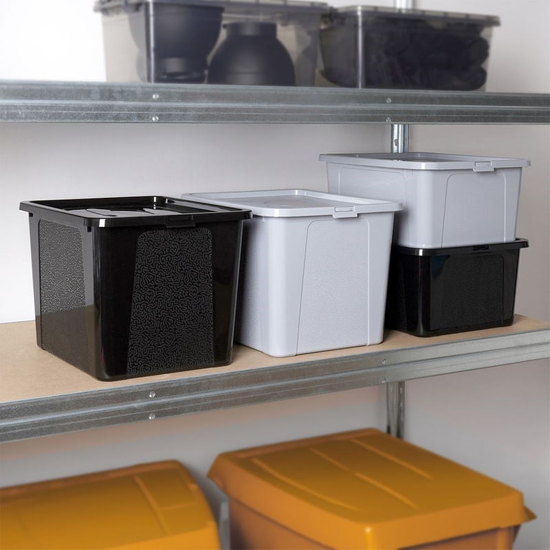 Casa si Gradina - Mobilier - Organizare si depozitare - Cutii depozitare - Containerul de depozitare cu capac 20 l, gri deschis - Infinity.ro