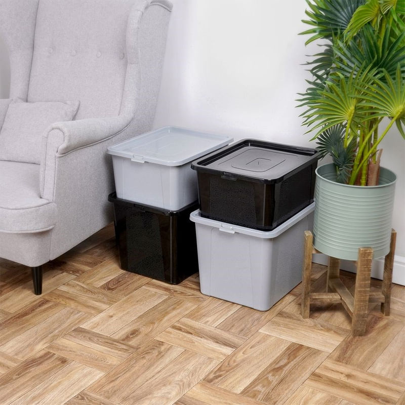 Casa si Gradina - Mobilier - Organizare si depozitare - Cutii depozitare - Containerul de depozitare cu capac 20 l, gri deschis - Infinity.ro