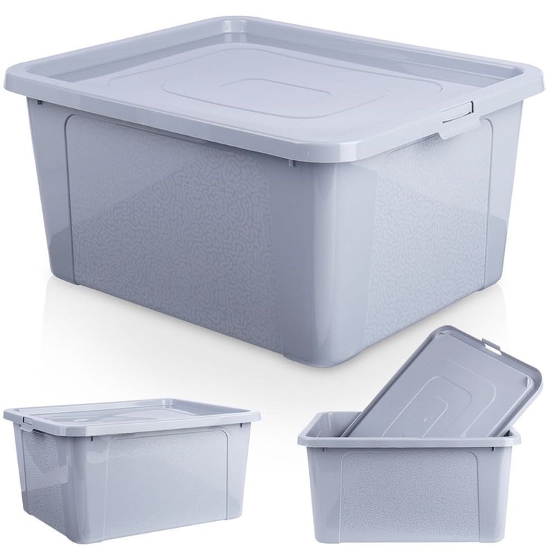 Casa si Gradina - Mobilier - Organizare si depozitare - Cutii depozitare - Containerul de depozitare cu capac 20 l, gri deschis - Infinity.ro