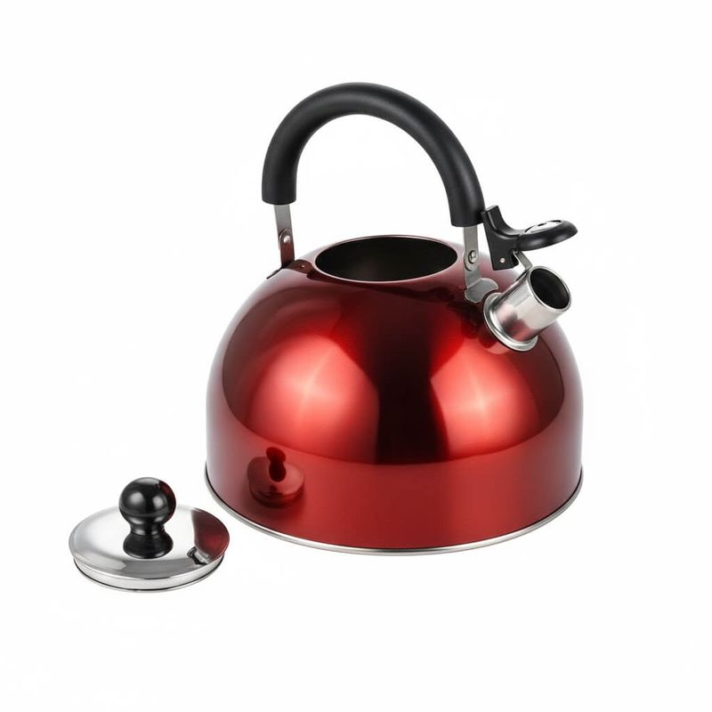 Casa si Gradina - Bucatarie si vesela - Vase pentru gatit - Ceainice si infuzoare - Ceainic metalic – rosu, 2,5 L, cu fluier - Infinity.ro