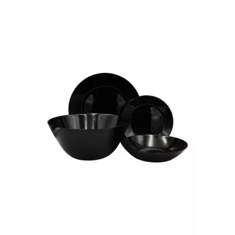 Casa si Gradina - Bucatarie si vesela - Vesela si tacamuri - Servicii de masa - Set de vase ZELIE BLACK – 19 piese - Infinity.ro