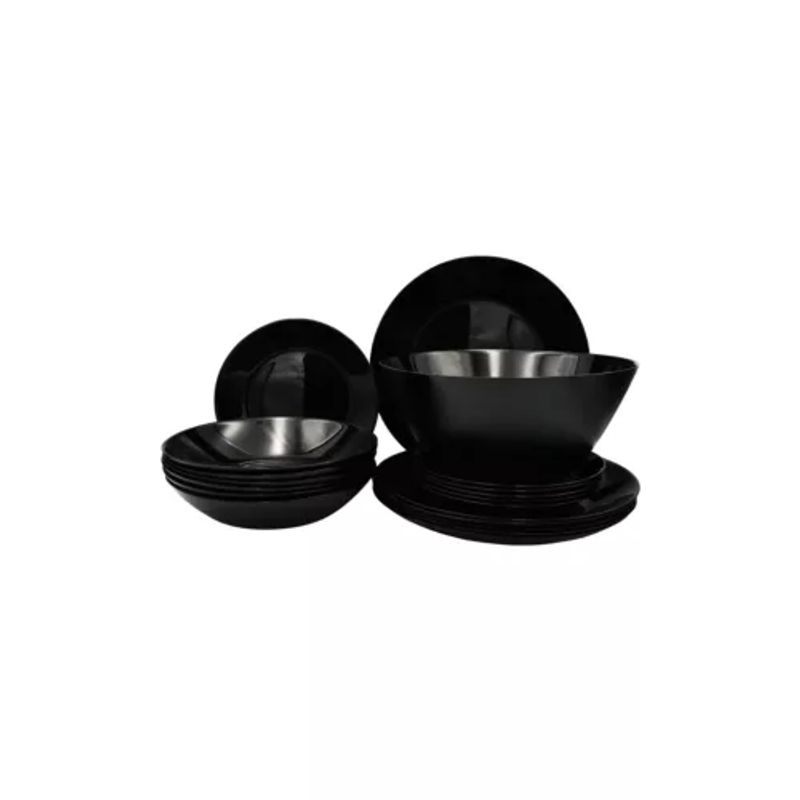 Casa si Gradina - Bucatarie si vesela - Vesela si tacamuri - Servicii de masa - Set de vase ZELIE BLACK – 19 piese - Infinity.ro