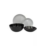 Casa si Gradina - Bucatarie si vesela - Vesela si tacamuri - Servicii de masa - Set de vesela DIWALI NEGRU–GRI, 19 piese - Infinity.ro