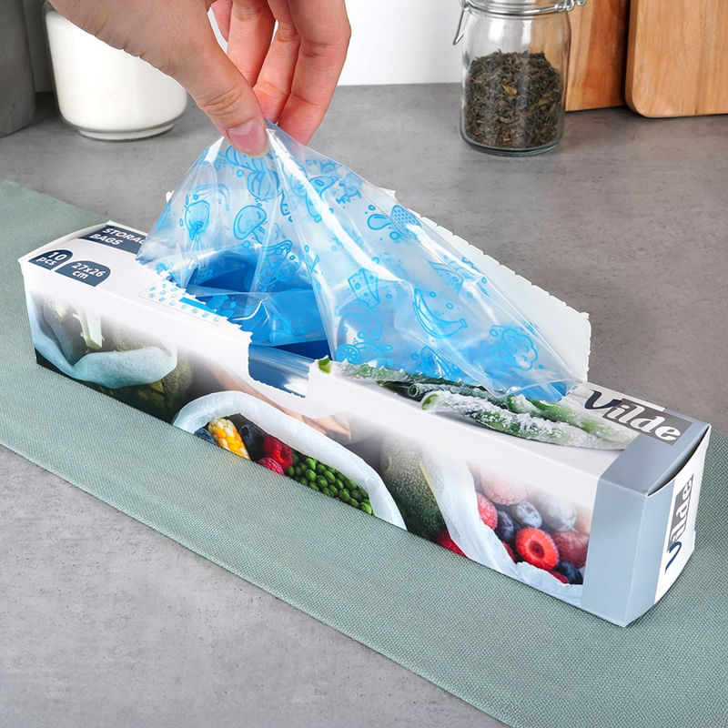Casa si Gradina - Mobilier - Organizare si depozitare - Pungi depozitare - Set de 10 pungi resigilabile pentru alimente – 27×26 cm - Infinity.ro