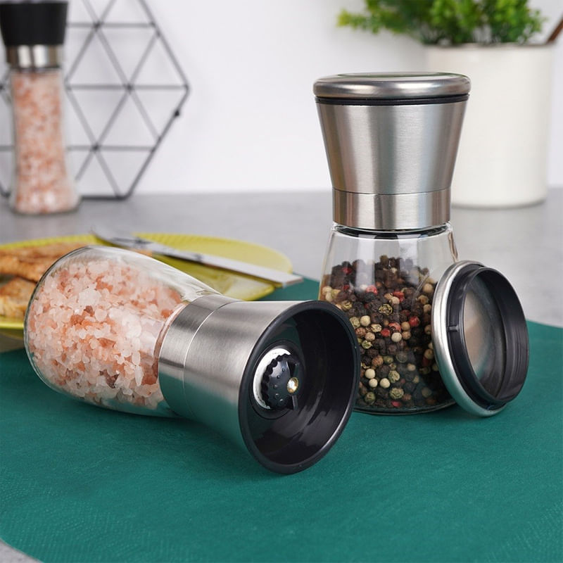 Casa si Gradina - Bucatarie si vesela - Ustensile bucatarie - Rasnite si dozatoare condimente - Setul de rasnite manuale pentru sare si piper 2 bucati - Infinity.ro