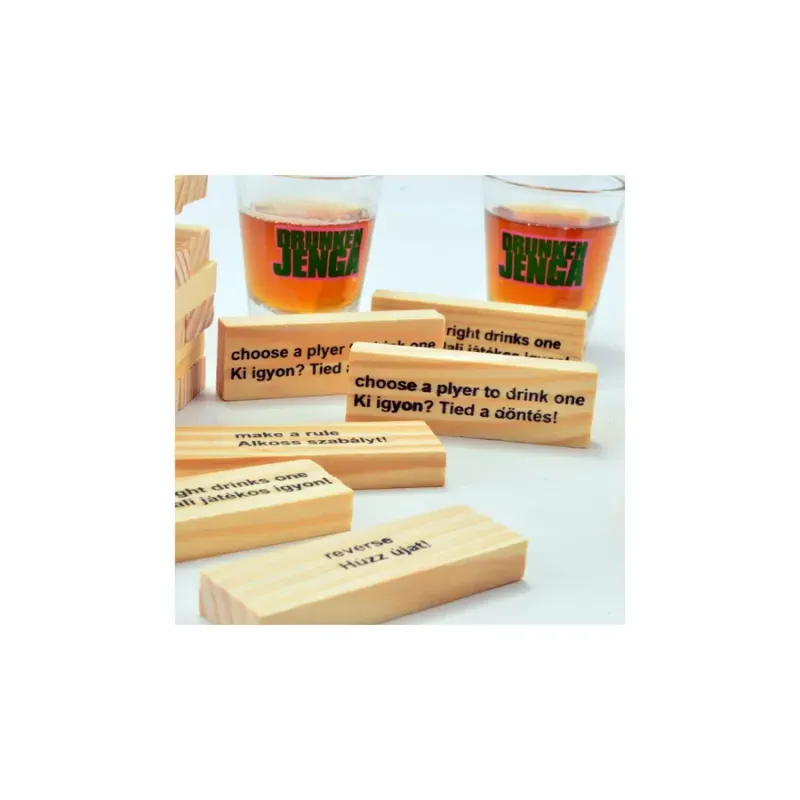 Jucarii, Copii si Bebe - Jucarii si jocuri - Jocuri si puzzle - Jocuri de societate - Jenga de baut din lemn – joc alcoolic - Infinity.ro