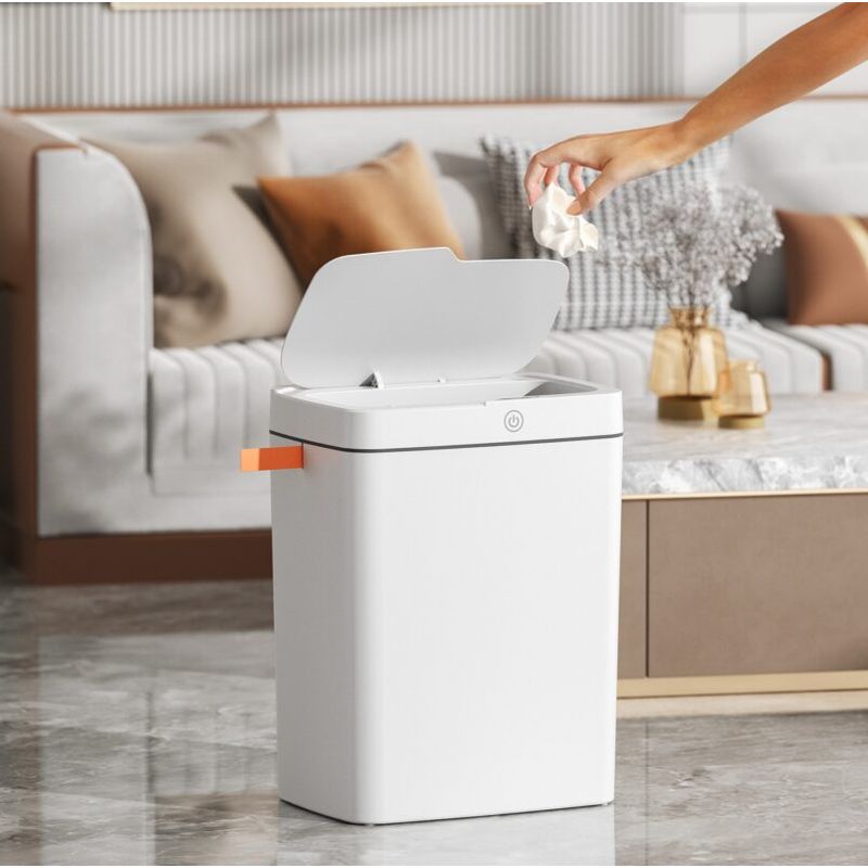 Casa si Gradina - Mobilier - Organizare si depozitare - Cosuri de gunoi - Cos de gunoi cu senzor SH-8625D, Polipropilena, Alb, 18 L - Infinity.ro