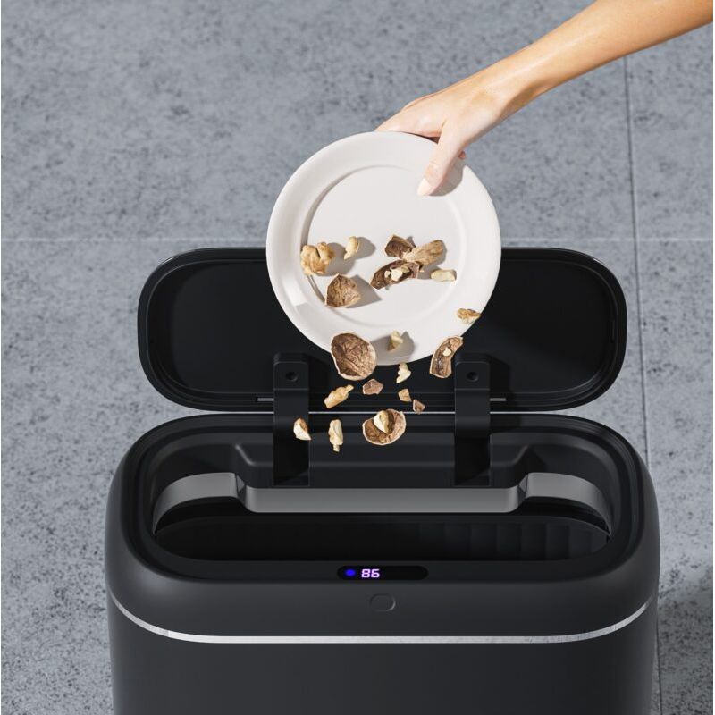 Casa si Gradina - Mobilier - Organizare si depozitare - Cosuri de gunoi - Cos de gunoi cu senzor SH-8661 - Negru 14 L - Infinity.ro