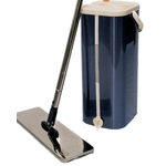 Market - Curatenie si intretinere casa - Produse menaj - Mopuri - Set galeata din otel inoxidabil cu mop plat, PB 36, Albastru - Infinity.ro