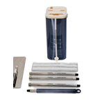 Market - Curatenie si intretinere casa - Produse menaj - Mopuri - Set galeata din otel inoxidabil cu mop plat, PB 36, Albastru - Infinity.ro