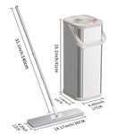 Market - Curatenie si intretinere casa - Produse menaj - Mopuri - Set galeata din otel inoxidabil cu mop plat, PB 36, Albastru - Infinity.ro